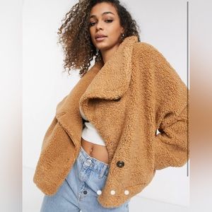 Free People izzy wrap teddy jacket
